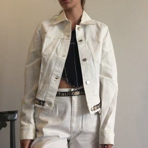 Stella McCartney White Cropped Denim Jacket